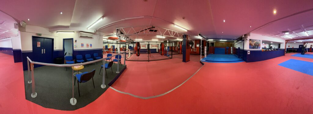 A panoramic shot of the gym