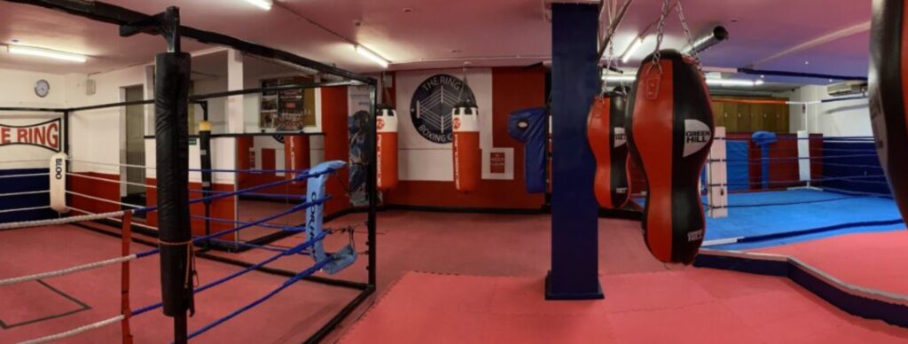A Empty Setup Boxing Ring In Small Gym For Shooting A Movie Stock Photo,  Picture and Royalty Free Image. Image 123295116.